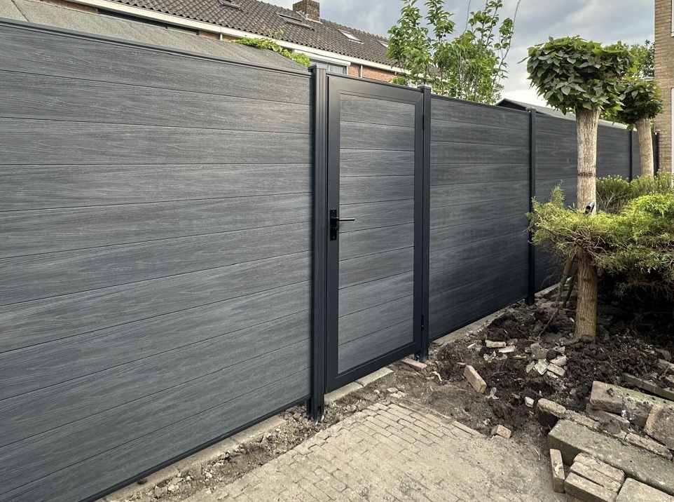 Composiet schutting zwart - Afbeelding 2