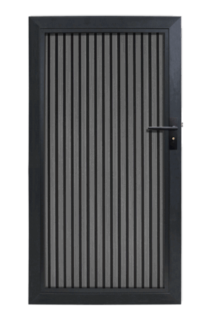 Composiet Tuindeur Rhombus Zwart Verticaal