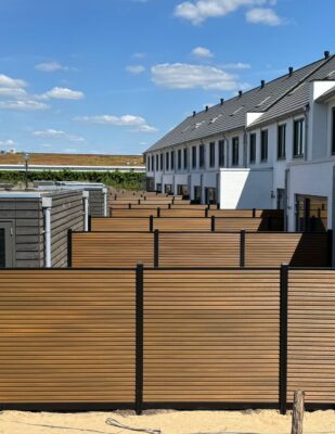 Composiet schutting Rhombus teak