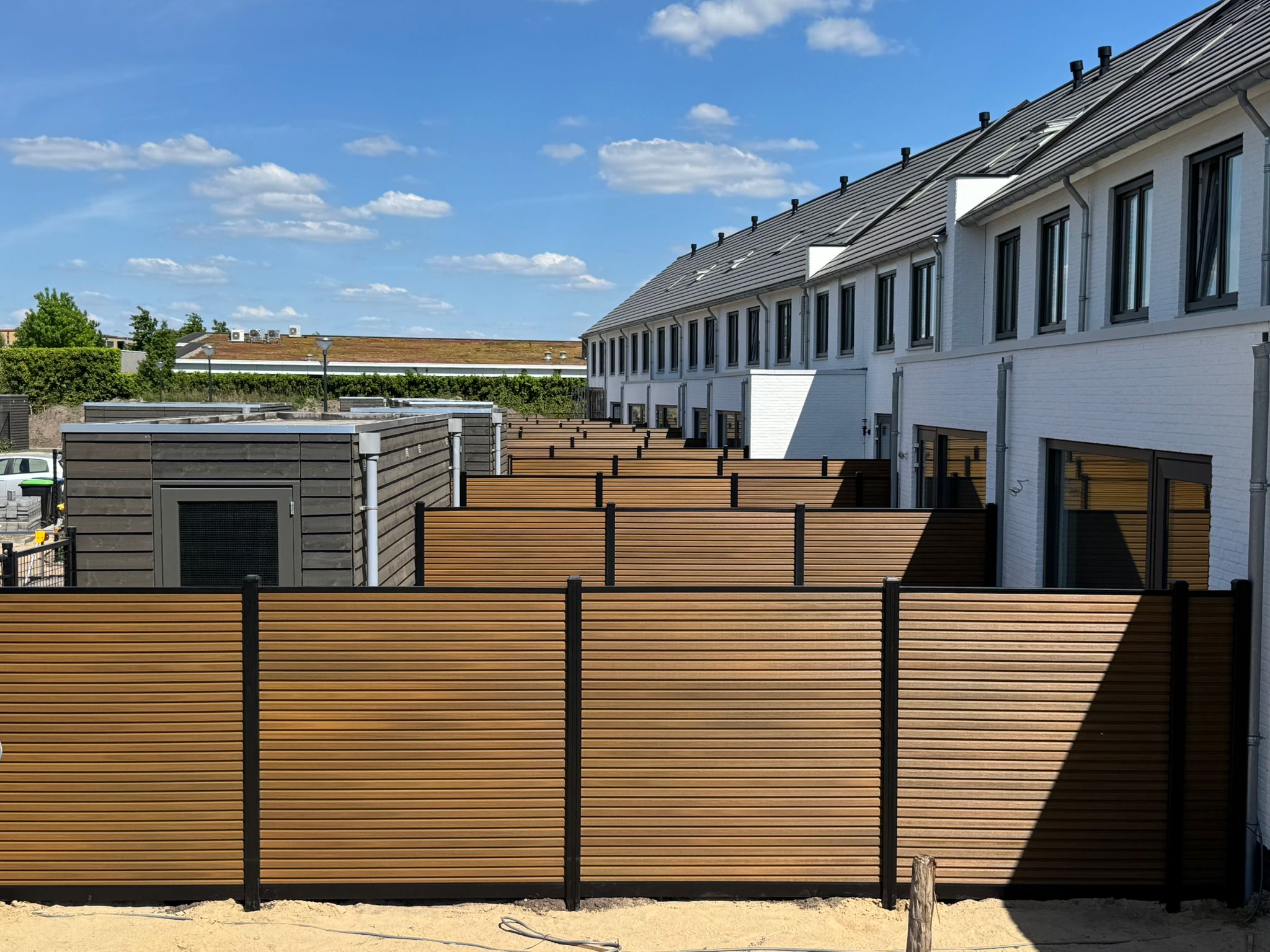 Composiet schutting Rhombus teak