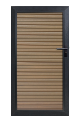 Composiet Tuindeur Rhombus Teak