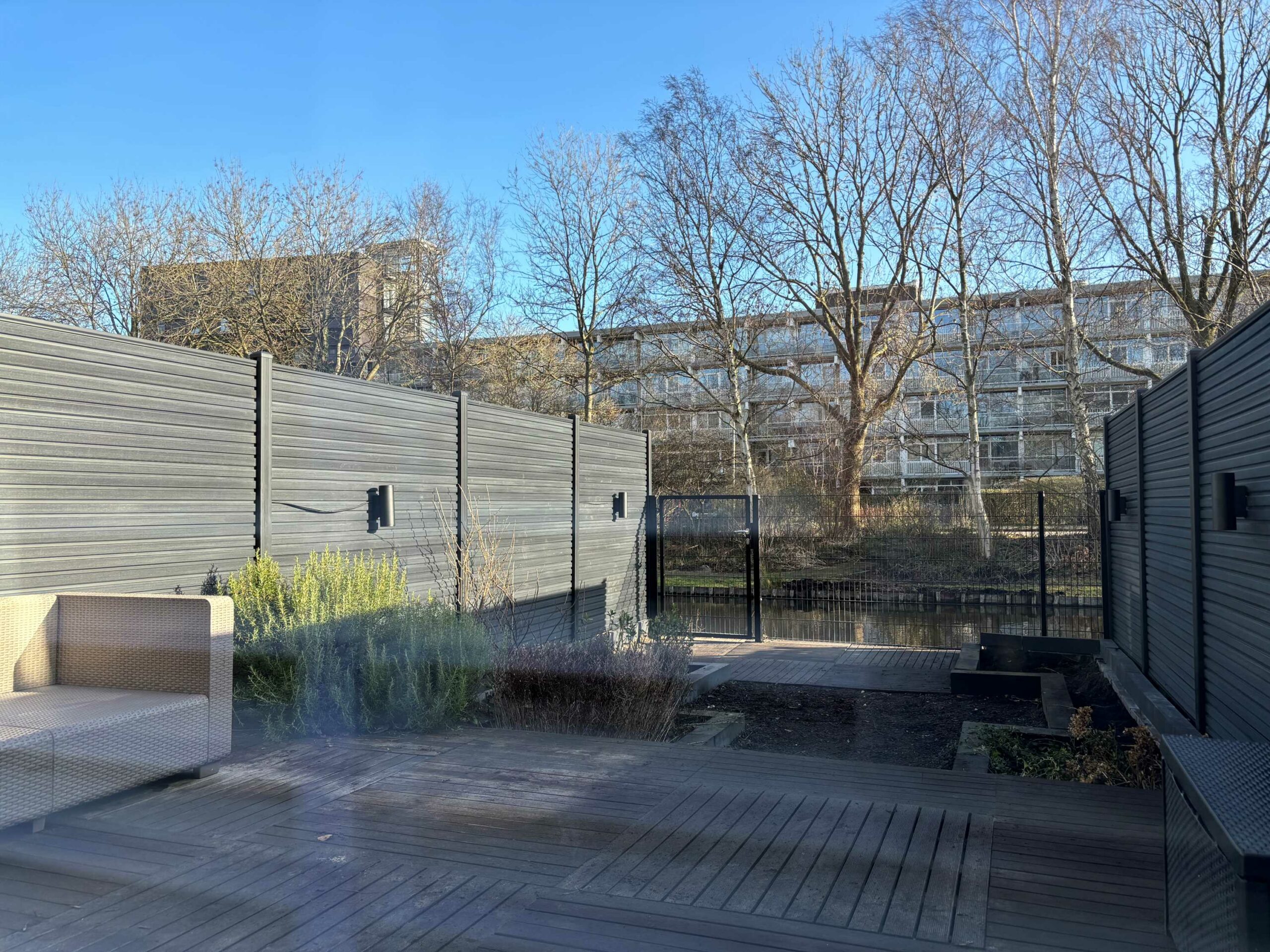 Composiet schutting Rhombus zwart - Afbeelding 4