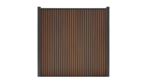 Composiet schutting Rhombus Walnoot Verticaal