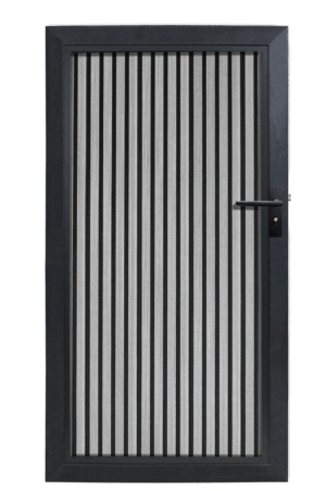 Composiet Tuindeur Rhombus grijs Verticaal