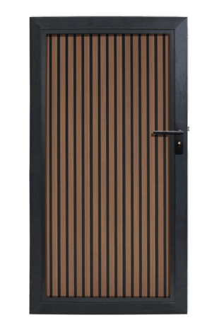 Composiet Tuindeur Rhombus Walnoot Verticaal
