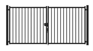 Dubbele spijlenpoort glad