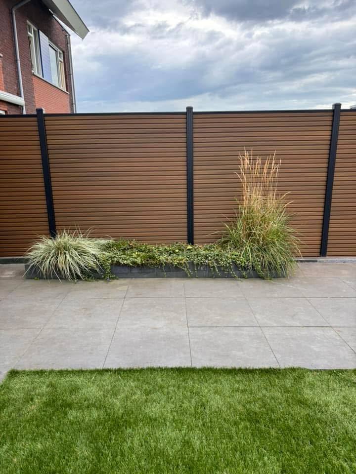 Composiet schutting Rhombus teak - Afbeelding 3