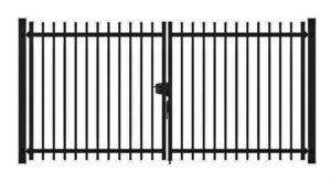 Dubbele spijlenpoort doorlopend