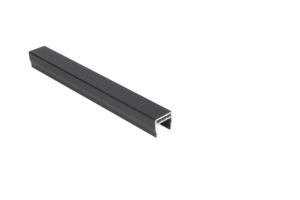 Aluminium boven/onder rail voor een composiet schutting
