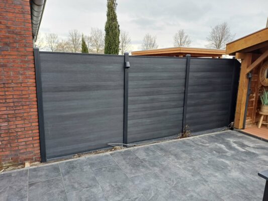 Composiet schutting zwart - Afbeelding 4